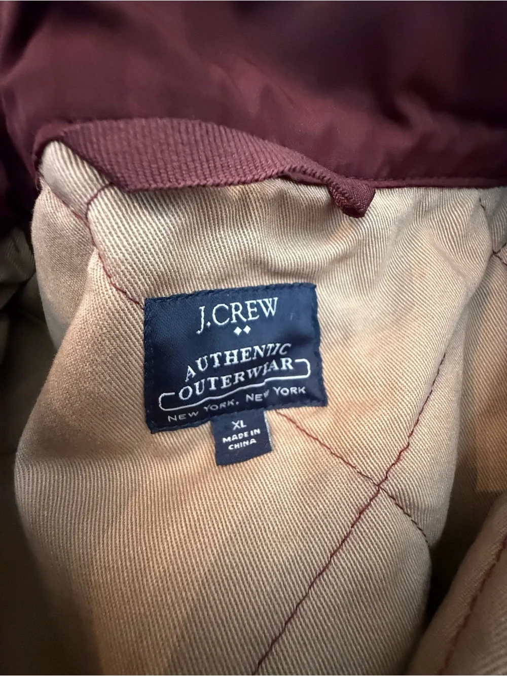 J Crew Vest Walker Puff Quilted Authentic Outerwear Mens XL Lined Zip Pockets